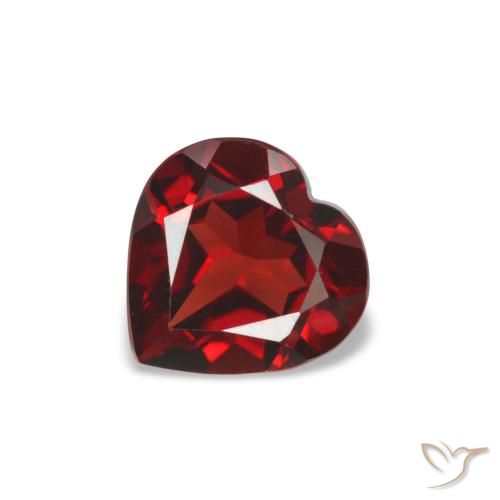 1.43ct Dark Red Almandine Garnet, Heart, VVS