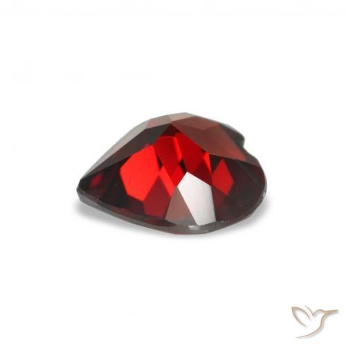 Almandine Garnet Gemstone in 7.5 x 7.4 mm Size for Sale, Almandine Garnet Stone in Deep Red Color