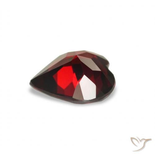 Almandine Garnet Gemstone in 7.6 x 7.5 mm Size for Sale, Almandine Garnet Stone in Deep Red Color
