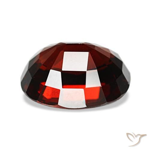 Almandine Garnet Gemstone in 9.7 x 7.5 mm Size for Sale, Almandine Garnet Stone in Dark Red Color