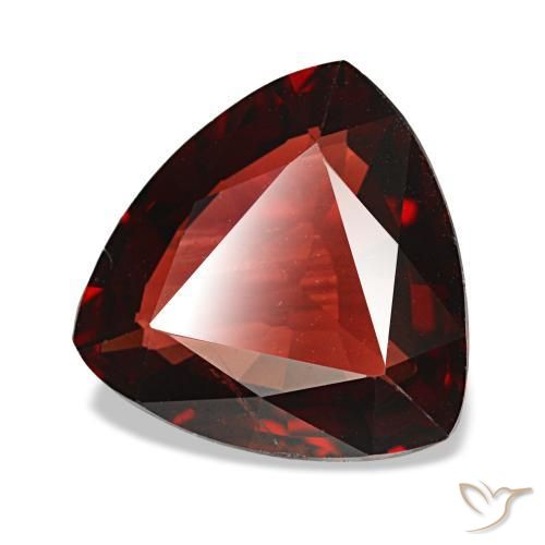3.27 ct Red Almandine Garnet Stone, Natural Almandine Garnet in Trillion Facet Shape for Sale