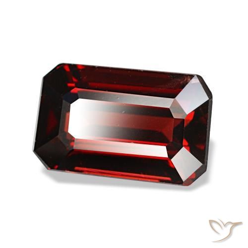 2.48 ct Red Almandine Garnet Stone, Natural Almandine Garnet in Octagon Step Cut Shape for Sale
