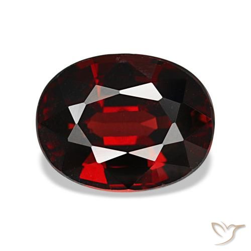 2.87 ct Red Almandine Garnet Gemstone, Almandine Garnet Gem in Oval Facet Shape for Sale.