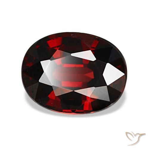 2.87 ct Red Almandine Garnet Stone, Natural Almandine Garnet in Oval Facet Shape for Sale