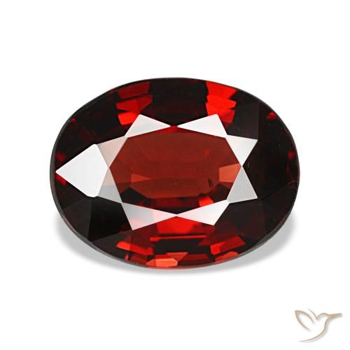 2.06 ct Red Almandine Garnet Gemstone, Almandine Garnet Gem in Oval Facet Shape for Sale.