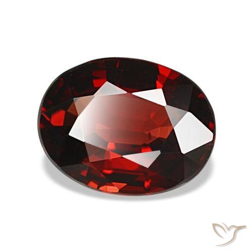 2.06 ct Red Almandine Garnet Stone, Natural Almandine Garnet in Oval Facet Shape for Sale