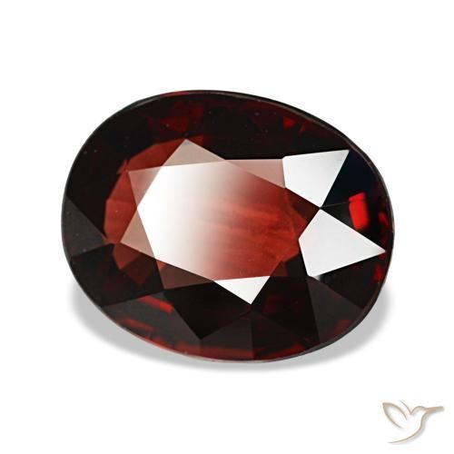 3.14 ct Red Almandine Garnet Stone, Natural Almandine Garnet in Oval Facet Shape for Sale