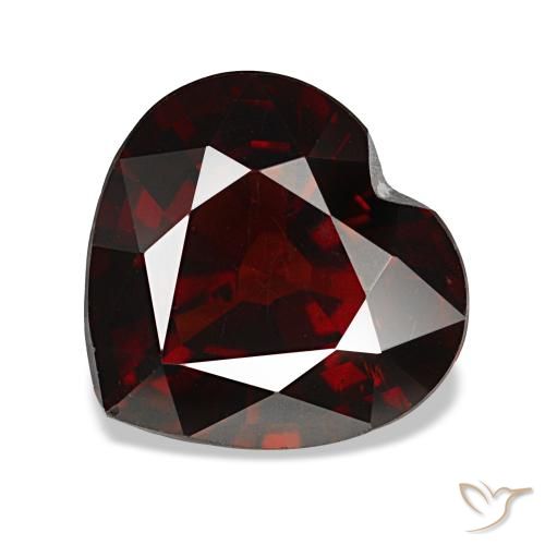 3.71ct Red Almandine Garnet, Heart, VS