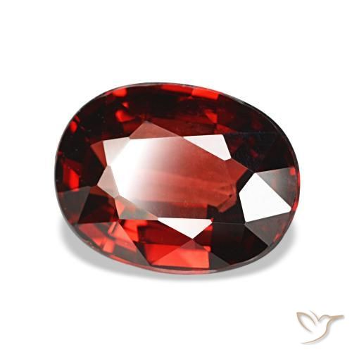 2.11 ct Red Almandine Garnet Stone, Natural Almandine Garnet in Oval Facet Shape for Sale