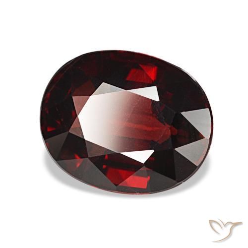 3.05 ct Red Almandine Garnet Stone, Natural Almandine Garnet in Oval Facet Shape for Sale