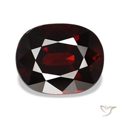 4.38 ct Red Almandine Garnet Gemstone, Almandine Garnet Gem in Cushion-Cut Shape for Sale.