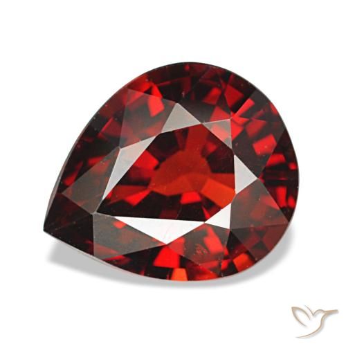 2.59ct Red Almandine Garnet, Pear Shape, VS