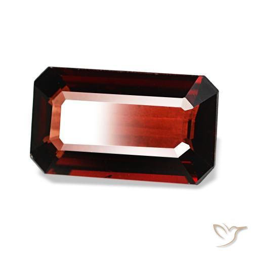 3.44 ct Red Almandine Garnet Stone, Natural Almandine Garnet in Octagon Step Cut Shape for Sale