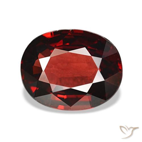 2.90 ct Red Almandine Garnet Gemstone, Almandine Garnet Gem in Oval Facet Shape for Sale.