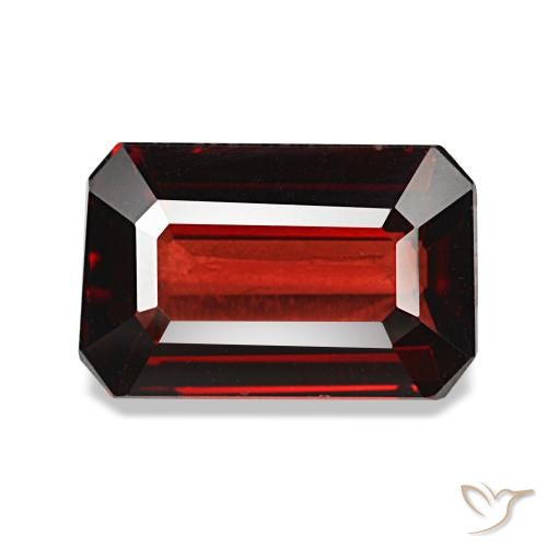 3.08ct Red Almandine Garnet, Emerald Cut, VVS-VS