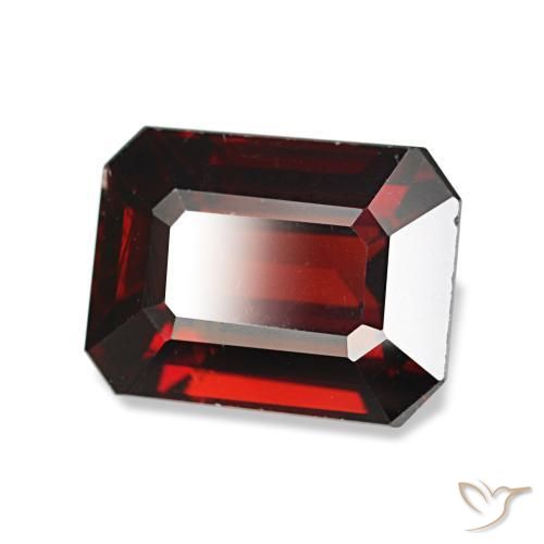 3.32 ct Red Almandine Garnet Stone, Natural Almandine Garnet in Octagon Step Cut Shape for Sale