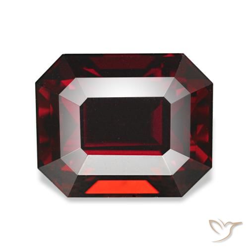 4.68 ct Red Almandine Garnet Gemstone, Almandine Garnet Gem in Octagon Step Cut Shape for Sale.