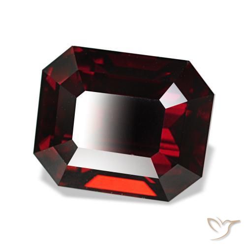 4.68 ct Red Almandine Garnet Stone, Natural Almandine Garnet in Octagon Step Cut Shape for Sale