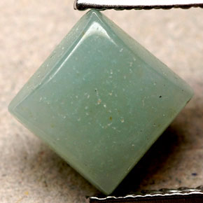 1.07 ct Green Amazonite Gemstone, Amazonite Gem in Square Cabochon Shape for Sale.