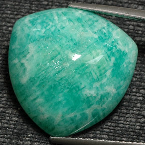 16.81 ct Green Amazonite Stone, Natural Amazonite in Trillion Concave Cut Shape for Sale