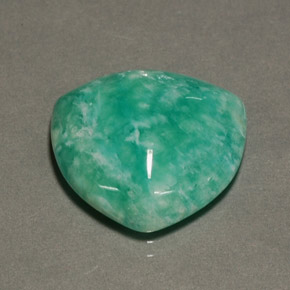 14.87 ct Green Amazonite Gemstone, Amazonite Gem in Trillion Cabochon Shape for Sale.