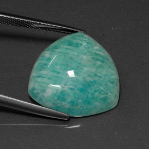 15.96 ct Green Amazonite Stone, Natural Amazonite in Trillion Cabochon Shape for Sale