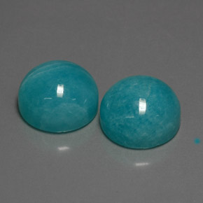 8.56 ct Blue Amazonite Gemstone, Amazonite Gem in Round Cabochon Shape for Sale.