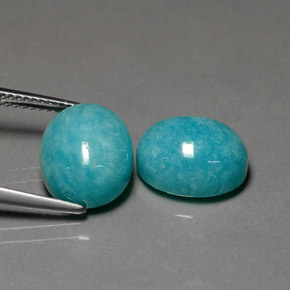 10.20 ct Blue Amazonite Stone, Natural Amazonite in Oval Cabochon Shape for Sale