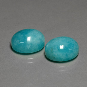 10.45 ct Blue Amazonite Gemstone, Amazonite Gem in Oval Cabochon Shape for Sale.