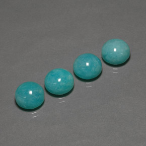 15.45 ct Green Amazonite Gemstone, Amazonite Gem in Round Cabochon Shape for Sale.