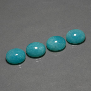 20.05 ct Blue Amazonite Stone, Natural Amazonite in Oval Cabochon Shape for Sale