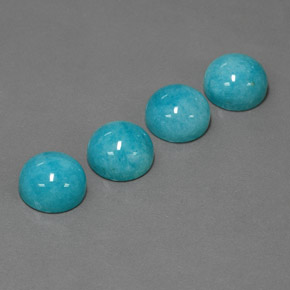 16.65 ct Green Amazonite Stone, Natural Amazonite in Round Cabochon Shape for Sale