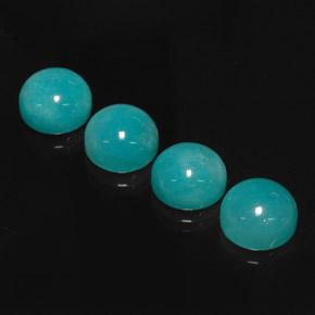 16.46 ct Blue Amazonite Gemstone, Amazonite Gem in Round Cabochon Shape for Sale.