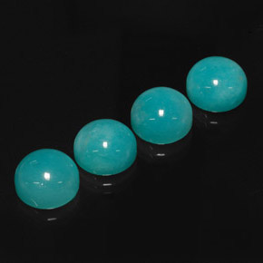 16.46 ct Blue Amazonite Stone, Natural Amazonite in Round Cabochon Shape for Sale