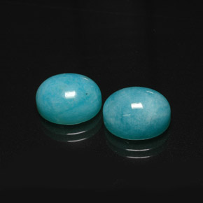 11.07 ct Blue Amazonite Gemstone, Amazonite Gem in Oval Cabochon Shape for Sale.