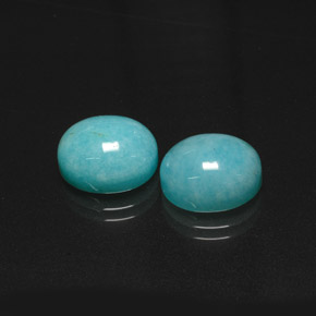 10.57 ct Blue Amazonite Gemstone, Amazonite Gem in Oval Cabochon Shape for Sale.