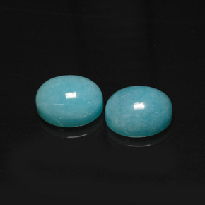 10.72 ct Blue Amazonite Gemstone, Amazonite Gem in Oval Cabochon Shape for Sale.