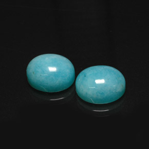 10.94 ct Blue Amazonite Gemstone, Amazonite Gem in Oval Cabochon Shape for Sale.
