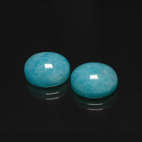 10.40 ct Blue Amazonite Gemstone, Amazonite Gem in Oval Cabochon Shape for Sale.