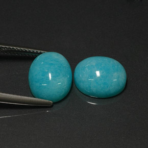 10.42 ct Green Amazonite Stone, Natural Amazonite in Oval Cabochon Shape for Sale