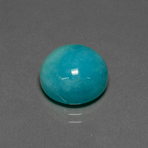 6.67 ct Blue Amazonite Gemstone, Amazonite Gem in Round Cabochon Shape for Sale.