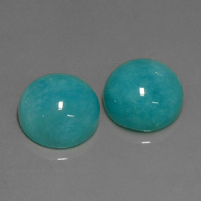 13.70 ct Blue Amazonite Gemstone, Amazonite Gem in Round Cabochon Shape for Sale.