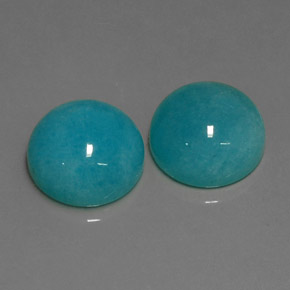 13.21 ct Blue Amazonite Gemstone, Amazonite Gem in Round Cabochon Shape for Sale.