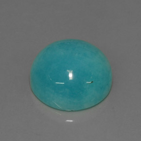 6.22 ct Blue Amazonite Gemstone, Amazonite Gem in Round Cabochon Shape for Sale.