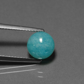 2.31 ct Blue Amazonite Gemstone, Amazonite Gem in Round Cabochon Shape for Sale.