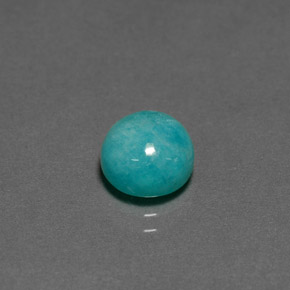 2.31 ct Blue Amazonite Stone, Natural Amazonite in Round Cabochon Shape for Sale