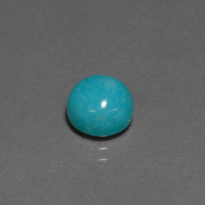 2.33 ct Blue Amazonite Stone, Natural Amazonite in Round Cabochon Shape for Sale