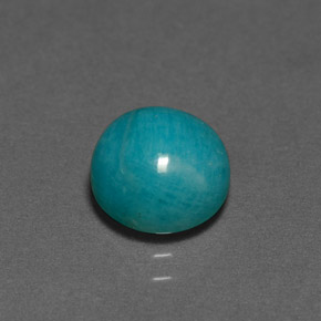 2.22 ct Blue Amazonite Stone, Natural Amazonite in Round Cabochon Shape for Sale