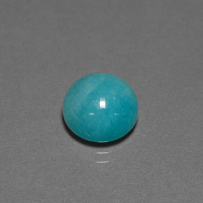 4.16 ct Blue Amazonite Stone, Natural Amazonite in Round Cabochon Shape for Sale