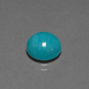 3.32 ct Blue Amazonite Stone, Natural Amazonite in Round Cabochon Shape for Sale